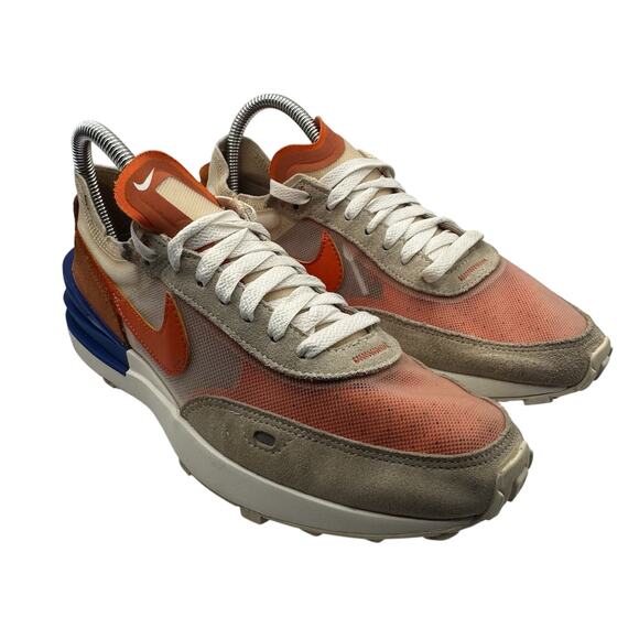 Nike Shoes - Nike Waffle One Women’s 7 Pearl White Royal Orange DC2533-200 Mesh Suede